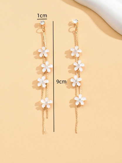 White Floral Tassel