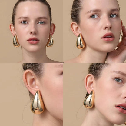 Limited Edition! ✨ Statement Chunky Gold Hoops: Effortless Elegance for Trendsetters